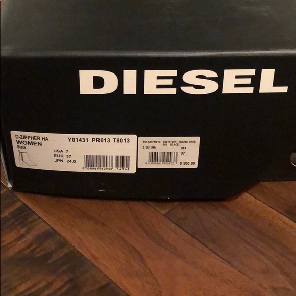 Diesel Zip Up Ankle Boots Size 7 - Picture 8 of 8